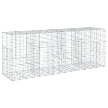 Coș gabion cu capac, 400x100x150 cm, fier galvanizat - Img 2