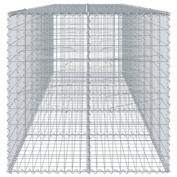 Coș gabion cu capac, 500x100x100 cm, fier galvanizat - Img 4