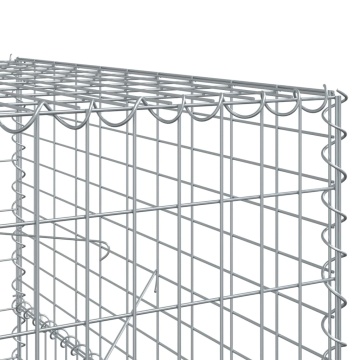 Coș gabion cu capac, 500x100x150 cm, fier galvanizat - Img 5