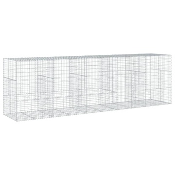 Coș gabion cu capac, 500x100x150 cm, fier galvanizat - Img 7