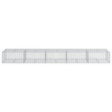 Coș gabion cu capac, 500x100x50 cm, fier galvanizat - Img 3