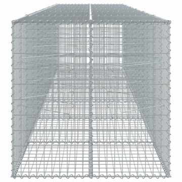 Coș gabion cu capac, 600x100x100 cm, fier galvanizat - Img 4