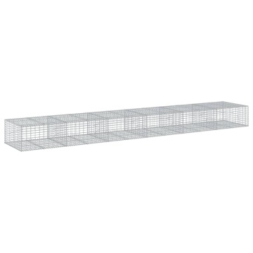 Coș gabion cu capac, 600x100x50 cm, fier galvanizat - Img 7