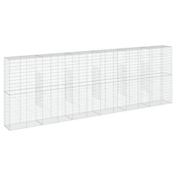 Coș gabion cu capac, 600x50x200 cm, fier galvanizat - Img 2