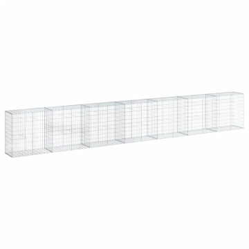 Coș gabion cu capac, 700x50x100 cm, fier galvanizat - Img 2