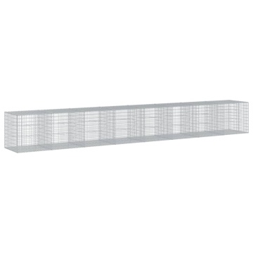 Coș gabion cu capac, 800x100x100 cm, fier galvanizat - Img 7