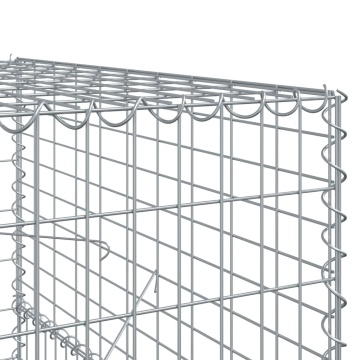 Coș gabion cu capac, 800x100x150 cm, fier galvanizat - Img 5