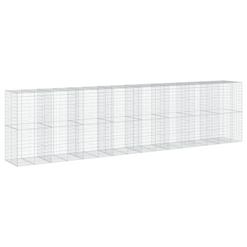 Coș gabion cu capac, 800x100x200 cm, fier galvanizat - Img 7