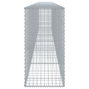 Coș gabion cu capac, argintiu, 600x50x100 cm, fier galvanizat - Img 4