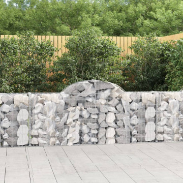 Coșuri gabion arcuite 2 buc, 200x30x80/100cm, fier galvanizat - Img 1
