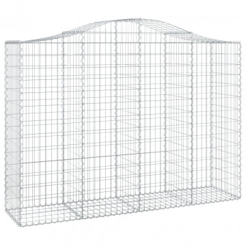 Coșuri gabion arcuite 2 buc, 200x50x140/160 cm, fier galvanizat - Img 3