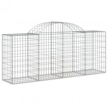 Coșuri gabion arcuite 2 buc, 200x50x80/100 cm, fier galvanizat - Img 3