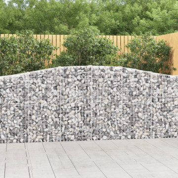 Coșuri gabion arcuite 2 buc, 400x30x100/120 cm fier galvanizat - Img 1