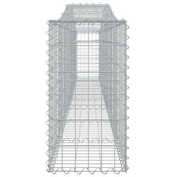 Coșuri gabion arcuite 2 buc, 400x30x60/80 cm, fier galvanizat - Img 6