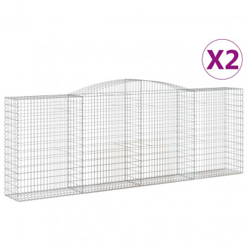 Coșuri gabion arcuite 2 buc, 400x50x140/160 cm, fier galvanizat - Img 2