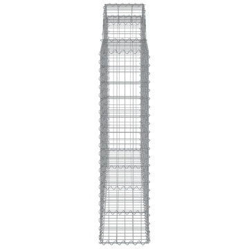Coșuri gabion arcuite 3 buc, 200x30x120/140 cm, fier galvanizat - Img 6