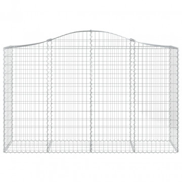 Coșuri gabion arcuite 4 buc, 200x50x120/140 cm, fier galvanizat - Img 4