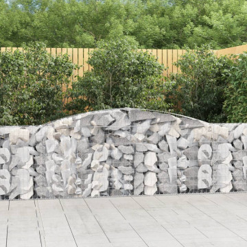 Coșuri gabion arcuite 4 buc, 400x30x80/100 cm, fier galvanizat - Img 1