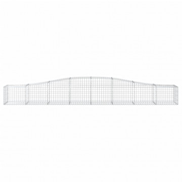 Coșuri gabion arcuite 4 buc, 400x50x40/60 cm, fier galvanizat - Img 4