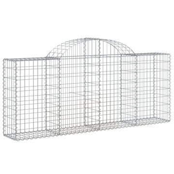 Coșuri gabion arcuite 6 buc, 200x30x80/100cm, fier galvanizat - Img 3