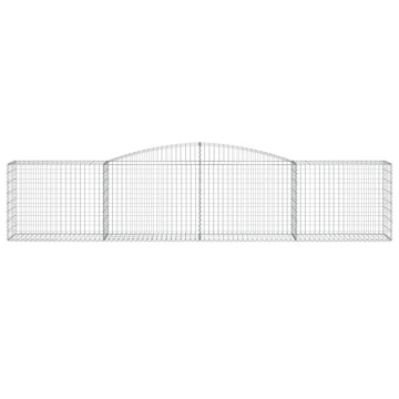 Coșuri gabion arcuite 9 buc, 400x50x80/100 cm, fier galvanizat - Img 4