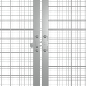 Coteț pentru păsări, gri, 200x91x100 cm, oțel galvanizat - Img 6