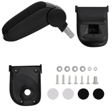 Cotieră auto, negru, 15x35x(30-47) cm ABS - Img 1