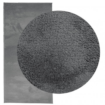 Covor „OVIEDO”, fire scurte, antracit, 100x200 cm - Img 3