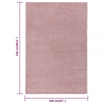 Covor cu fire scurte, roz, 160x230 cm - Img 5