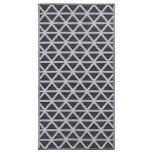 Covor de exterior, negru, 120x180 cm, PP - Img 2