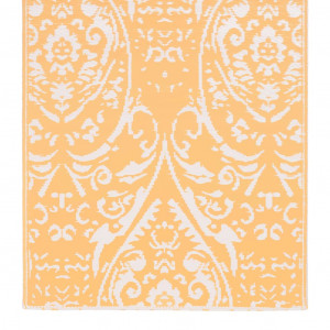 Covor de exterior, portocaliu/alb, 80x150 cm, PP - Img 4