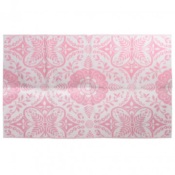 Covor de exterior, roz, 160x230 cm, PP - Img 2