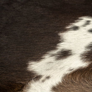 Covor din piele de vacă naturală, negru, 150 x 170 cm - Img 3
