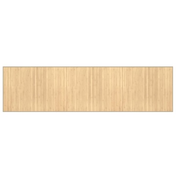 Covor dreptunghiular, natural deschis, 80x300 cm, bambus - Img 2