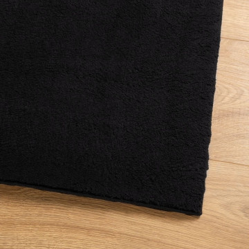 Covor HUARTE, fir scurt, moale și lavabil, negru, 140x200 cm - Img 4