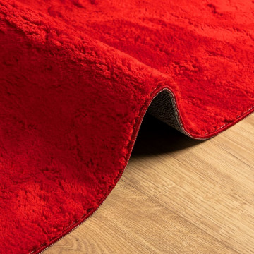 Covor HUARTE, fir scurt, moale și lavabil, roșu, 80x150 cm - Img 5