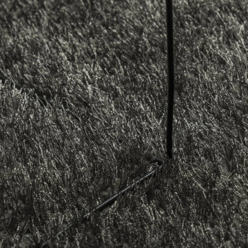 Covor ISTAN, cu fire înalte, aspect lucios, antracit, 120x170cm - Img 7