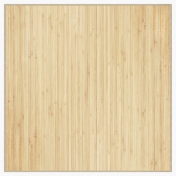 Covor pătrat, natural deschis, 100x100 cm, bambus - Img 2