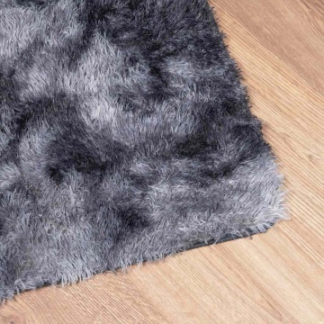 Covor shaggy cu pom înalt, NAVARRA, gri închis, 120x120 cm - Img 4