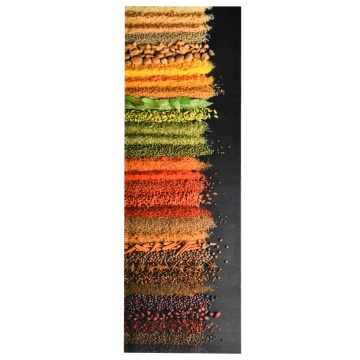 Covoraș de bucătărie, lavabil, model condimenete, 60 x 180 cm - Img 1