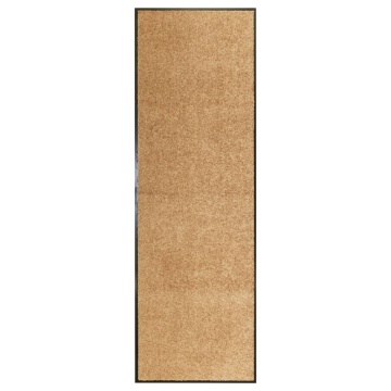 Covoraș de ușă lavabil, crem, 60 x 180 cm - Img 1