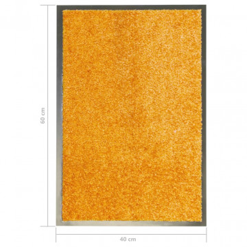 Covoraș de ușă lavabil, portocaliu, 40 x 60 cm - Img 4