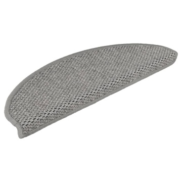 Covorașe autoadezive scări, 15 buc., argintiu, 65x21x4cm, sisal - Img 3