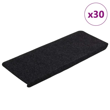 Covorașe scară autoadezive 30 buc Negru 65x24,5x3,5 cm - Img 1