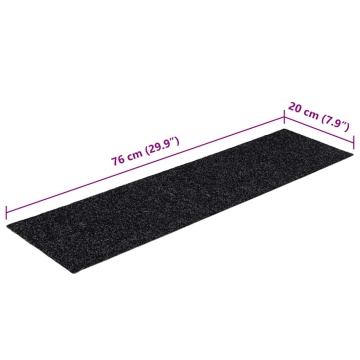 Covorașe scară autoadezive 30 buc Negru 76x20 cm dreptunghiular - Img 7