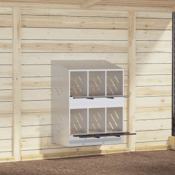 Cubit pentru pui cu 6 compartimente, metal argintiu galvanizat - Img 1