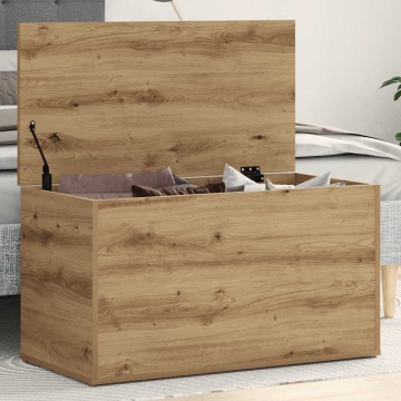 Cufăr depozitare, stejar artizanal, 84x42x46 cm, lemn prelucrat - Img 3