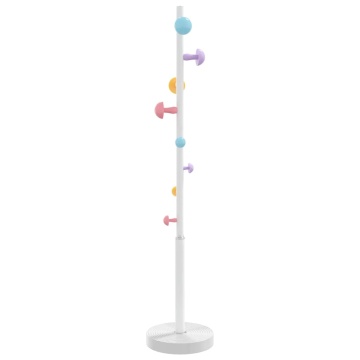 Cuier de haine, alb, 172 cm, fier vopsit electrostatic - Img 2