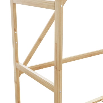 Cuier pentru haine cu rafturi, 110x40x175 cm, bambus - Img 5