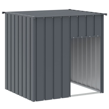 Cușcă câine cu acoperiș antracit 110x103x109 cm oțel galvanizat - Img 2